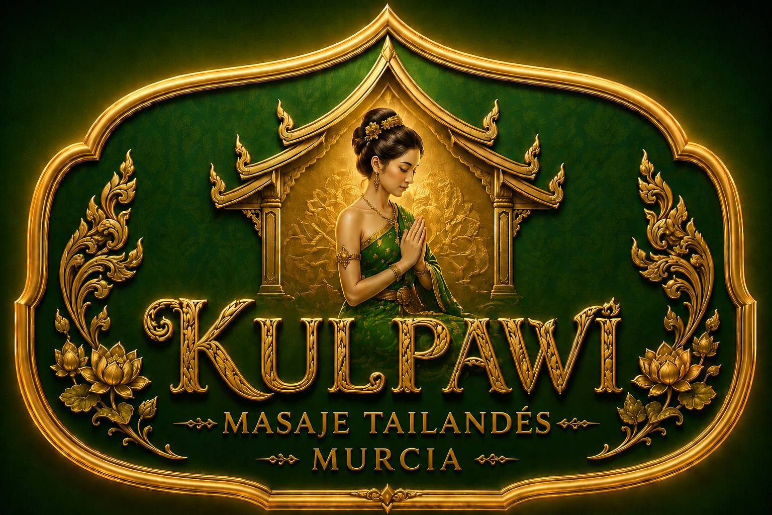 Logotipo ornamental de KULPAWI Masaje Tailandés
